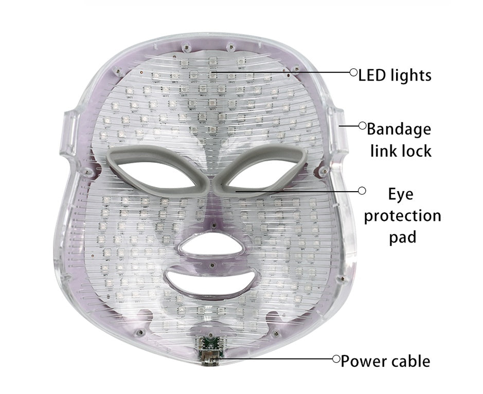 7 Color LED Light Therapy Facial Mask